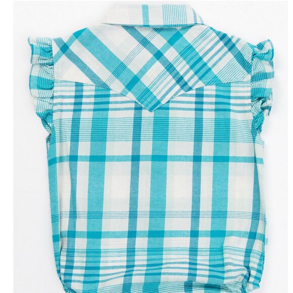 Shyanne Infant Girls' Short Sleeve Plaid Print Onesie 12 months - Picture 6 of 6